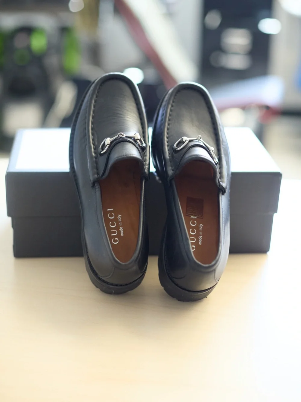 NIB Gucci Women's 1955 Horsebit Chunky Rubber Lug Sole Loafers Size 36.5/US 6.5
